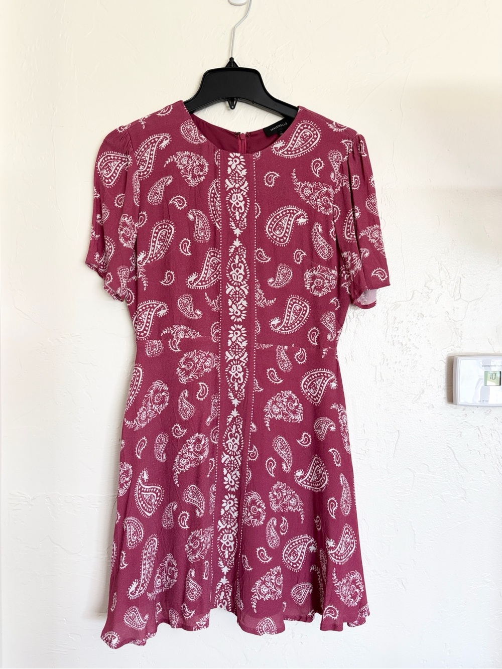 NWOT Majorelle Short-Sleeve Pink and White Fit and Flare Mini Dress - Picture 5 of 9